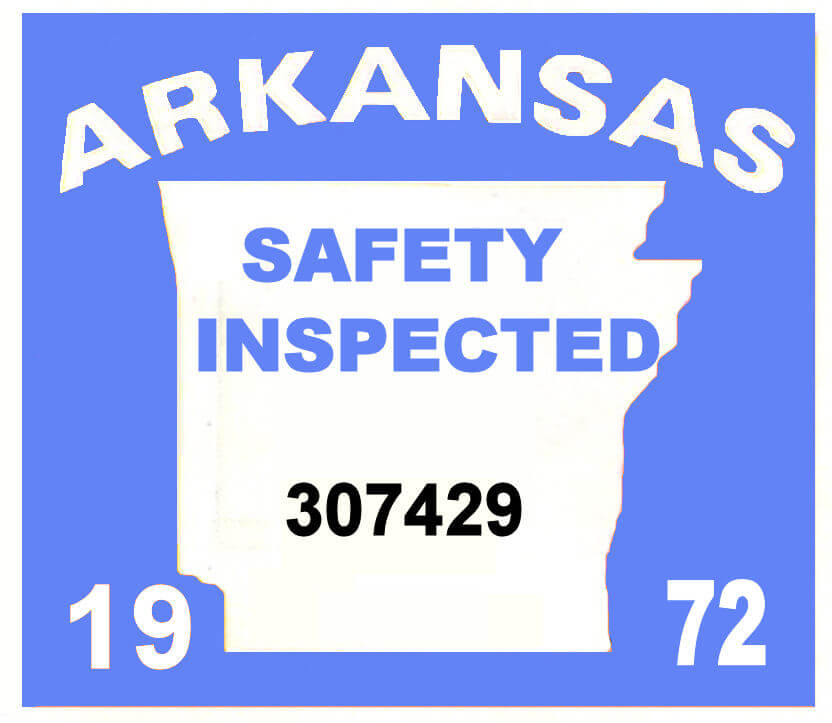 (image for) 1972 Arkansas Inspection Sticker